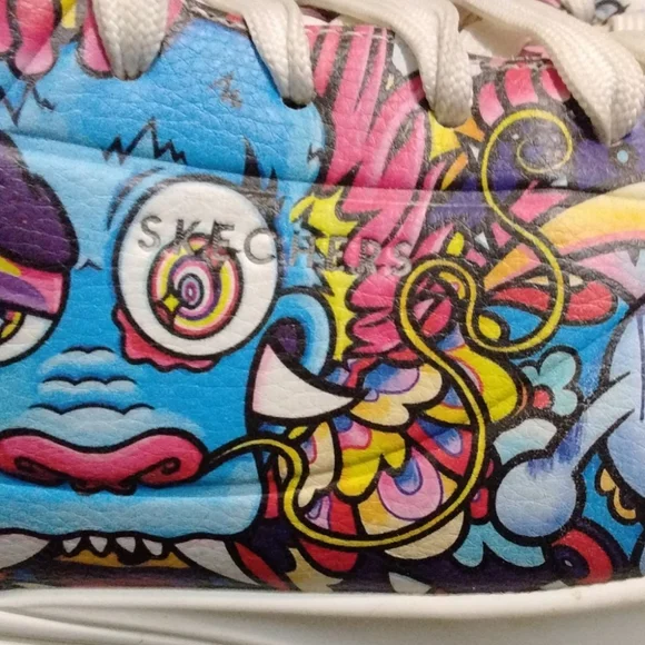Skechers x Vexx Uno Colour Doodle Limited Edition Sneakers Men's 13 - Picture 9 of 14